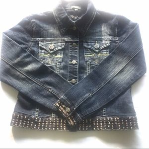C’EST TOI STUDDED JEAN JACKET SIZE M